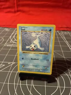 Vintage 1999 Pokemon Shadowless Seel 41/102 Card NM - Image 1