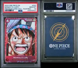 2023 ONE PIECE PREM CARD COLL -ONE PIECE FILM RED- #022 MONKEY D. LUFFY PSA 10 - Image 3