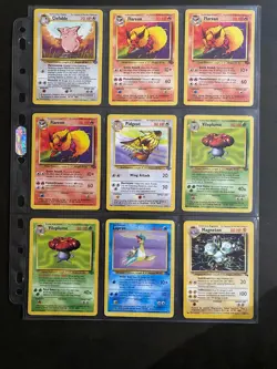 Jungle and Fossil Set Non Holo RARE Pokemon Cards Vintage 1999 WOTC Bundle X 9 - Image 1