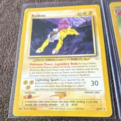 Pokemon TCG Neo Revelation Lot Raikou Skiploom Nintendo 2 Cards English - Image 2