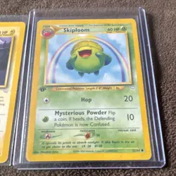 Pokemon TCG Neo Revelation Lot Raikou Skiploom Nintendo 2 Cards English - Image 3