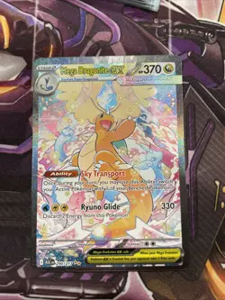 Mega Dragonite EX Pokemon TCG Full Art Holo Card 290/217 370 HP 330 Attack - Image 1