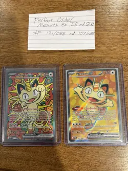 Meowth ex SIR + IR - Pokemon Card Lot - Near Mint - See Photos - Fast Ship - Image 1
