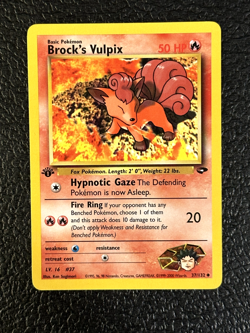 BROCK'S VULPIX Pokemon Card - Gym Challenge - 37/132 NEAR MINT NM - Image 1