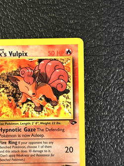 BROCK'S VULPIX Pokemon Card - Gym Challenge - 37/132 NEAR MINT NM - Image 2
