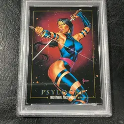 1992 Marvel Masterpieces #65 Psylocke PSA 8 NM-MINT COMICS CARD X-MEN BLUE TEAM - Image 2