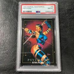 1992 Marvel Masterpieces #65 Psylocke PSA 8 NM-MINT COMICS CARD X-MEN BLUE TEAM - Image 3