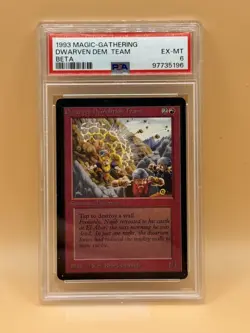 Dwarven Demolition Team – MTG Beta (1993) – PSA 6 EX-MT – Magic the Gathering - Image 1