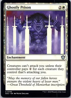 Ghostly Prison 146 Commander: Secrets of Strixhaven Magic: The Gathering NM - Image 1