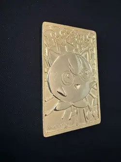 Pokemon Jigglypuff Trading Card Bar 23K Gold Plated 1999 Nintendo - Burger King - Image 3