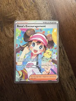 Pokemon TCG Rosa's Encouragement 123/088 SIR Trainer Card Perfect Order POR - Image 1