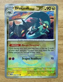 Pokemon Drakloak 072/131 Prismatic Evolutions Master Ball Holo Reverse - NM/Mint - Image 1