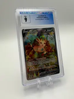 PSA 9 MINT Leafeon V 167 Evolving Skies Full Art Pokemon Card - Image 3