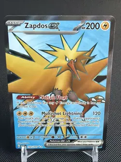 Pokemon Zapdos ex Scarlet & Violet 151 192/165 Ultra Rare Full Art Holo 200HP - Image 1