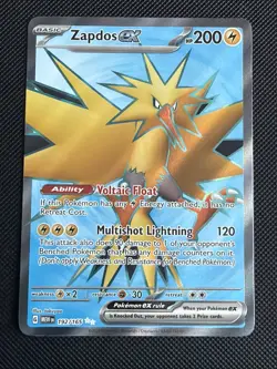 Pokemon Zapdos ex Scarlet & Violet 151 192/165 Ultra Rare Full Art Holo 200HP - Image 2