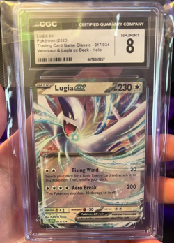 2023 Pokemon TCG Lugia ex 017/034 Classic Holo Lugia Ex Deck CGC 8 - Image 3