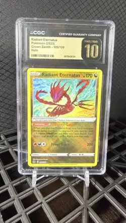 Radiant Eternatus 105/159 Crown Zenith Pristine 10 Gold Label Holo Pokemon 2023 - Image 1