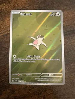 Pokemon TCG Slakoth 212/191SV08: Surging Sparks Holo Illustration Rare - Image 1