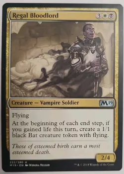 MTG Magic The Gathering Card Regal BloodlordCreature Vampire Soldier M19 - Image 1