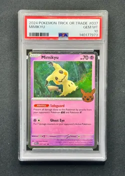 2024 POKEMON TRICK OR TRADE #037 MIMIKYU COSMOS HOLO PSA 10 - Image 1