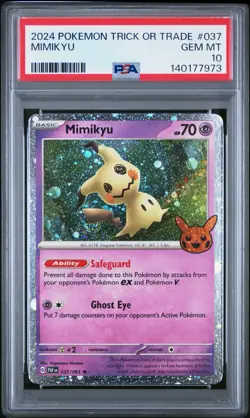 2024 POKEMON TRICK OR TRADE #037 MIMIKYU COSMOS HOLO PSA 10 - Image 3
