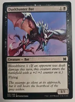 MTG Magic The Gathering Card Duskhunter BatCreature Bat Black Modern Masters - Image 1