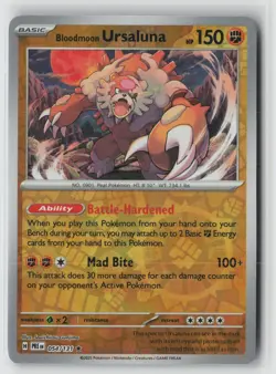 Bloodmoon Ursaluna 054/131 Holo SV: Prismatic Evolutions Pokemon Reverse Holo NM - Image 1