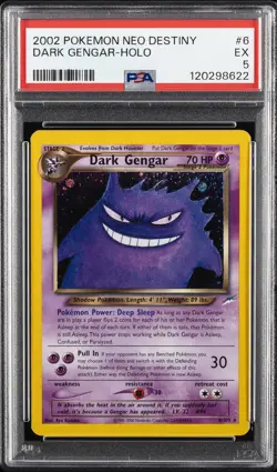 2002 POKEMON NEO DESTINY #6 DARK GENGAR-HOLO PSA 5 - Image 1