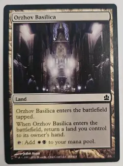 MTG Magic The Gathering Card Orzhov Basilica Land Commander - Image 1