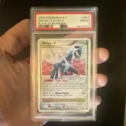 Pokemon Dialga LV.X Black Star Promo #DP17 Holo PSA 8 2008 English Double Swirl - Image 1