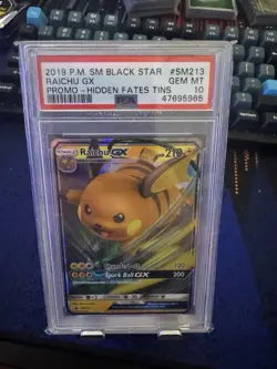 Pokemon TCG Raichu GX SM Black Star Promo SM213 Holo PSA 10 (2019) - Image 1