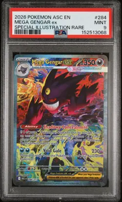 2026 POKEMON ASCENDED HEROES SPECIAL ILLUSTRATION RARE MEGA GENGAR EX PSA 9 - Image 1