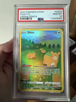 PSA 10 Pokemon Ditto Gg22/gg70 Crown Zenith Galarian Gallery - Image 1