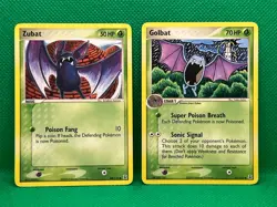 Pokemon Tcg Zubat 88/113 & Golbat 43/113 2005 EX Delta Species Non Holo - Image 1