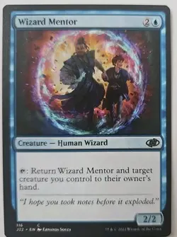 MTG Magic The Gathering Card Wizard MentorCreature Human Wizard Blue Jumpstart - Image 1