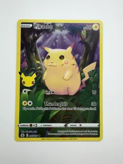Pokemon Pikachu 005/025 Celebrations Holo Rare 60 HP Gnaw Thunder Jolt - Image 1