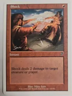 MTG Magic The Gathering Card ShockInstant Red 7 - 7th Edition 2001 - Image 1