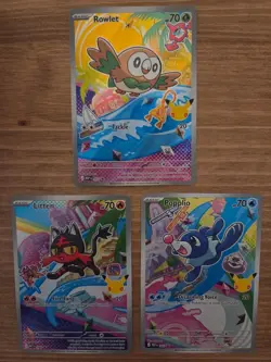 Pokemon First Partner Collection Series 1 - Gen 7: Rowlet, Litten, Popplio - NM - Image 1