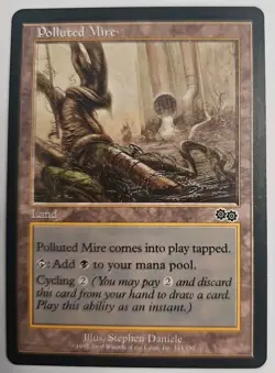 MTG Magic The Gathering Card Polluted Mire Land Urza's Saga - Image 1