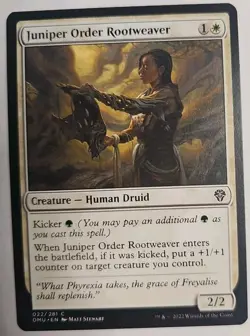 MTG Magic The Gathering Card Juniper Order RootweaverCreature Human Druid White - Image 1