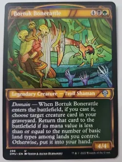 MTG Magic The Gathering Card Bortuk BonerattleLegendary Creature Troll Shaman - Image 1