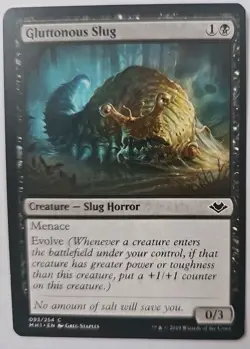 MTG Magic The Gathering Card Gluttonous SlugCreature Slug Horror Black MH2 2019 - Image 1