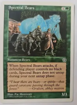 MTG Magic The Gathering Card Spectral Bears Summon Bears Green Homelands - Image 1