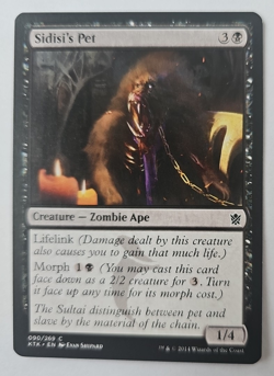 MTG Magic The Gathering Card Sidisi's Pet Creature Zombie Ape Black KTK 2014 - Image 1