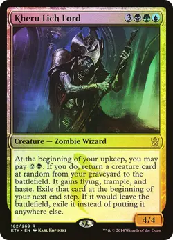Kheru Lich Lord Khans of Tarkir MTG MAGIC FOIL ZOMBIE RARE - Image 1