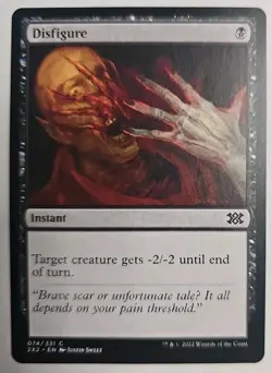 MTG Magic The Gathering Card Disfigure Instant Black Double Masters 2022 - Image 1