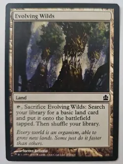 MTG Magic The Gathering Card Evolving Wilds Land Commander - Image 1