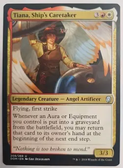 MTG Magic The Gathering Card Tiana, Ship's CaretakerLegendary Creature Angel Ar - Image 1