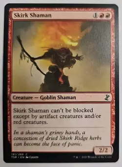 MTG Magic The Gathering Card Skirk Shaman Creature Goblin Shaman Red TSR 2020 - Image 1