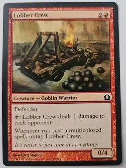 MTG Magic The Gathering Card Lobber Crew Creature Goblin Warrior Red RTN 2012 - Image 1